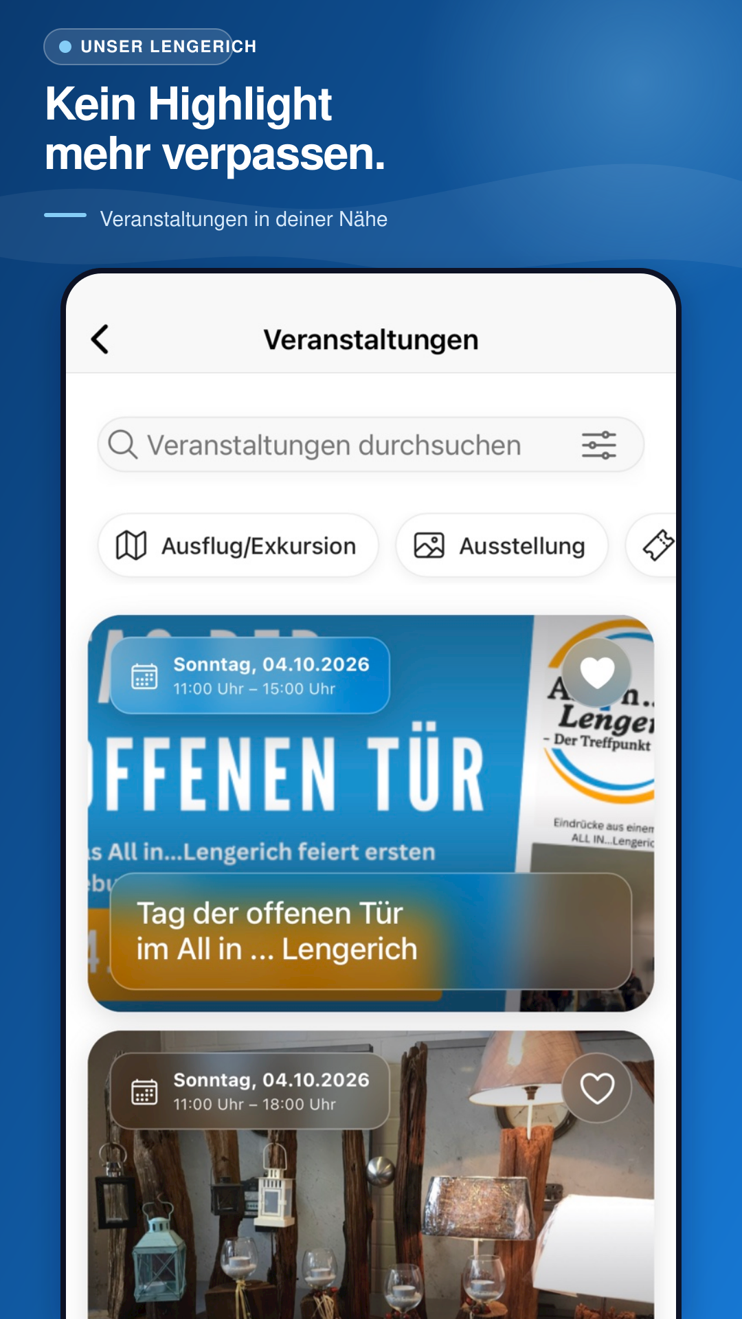Veranstaltungsübersicht in Unser Lengerich